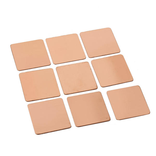 100pcs 15x15x0.3mm Pure Copper Cooling Plate | High Thermal Conductivity